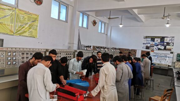 Technical and vocational education training centre of the National Vocational and Technical Training Commission in Peshawar, Pakistan.
