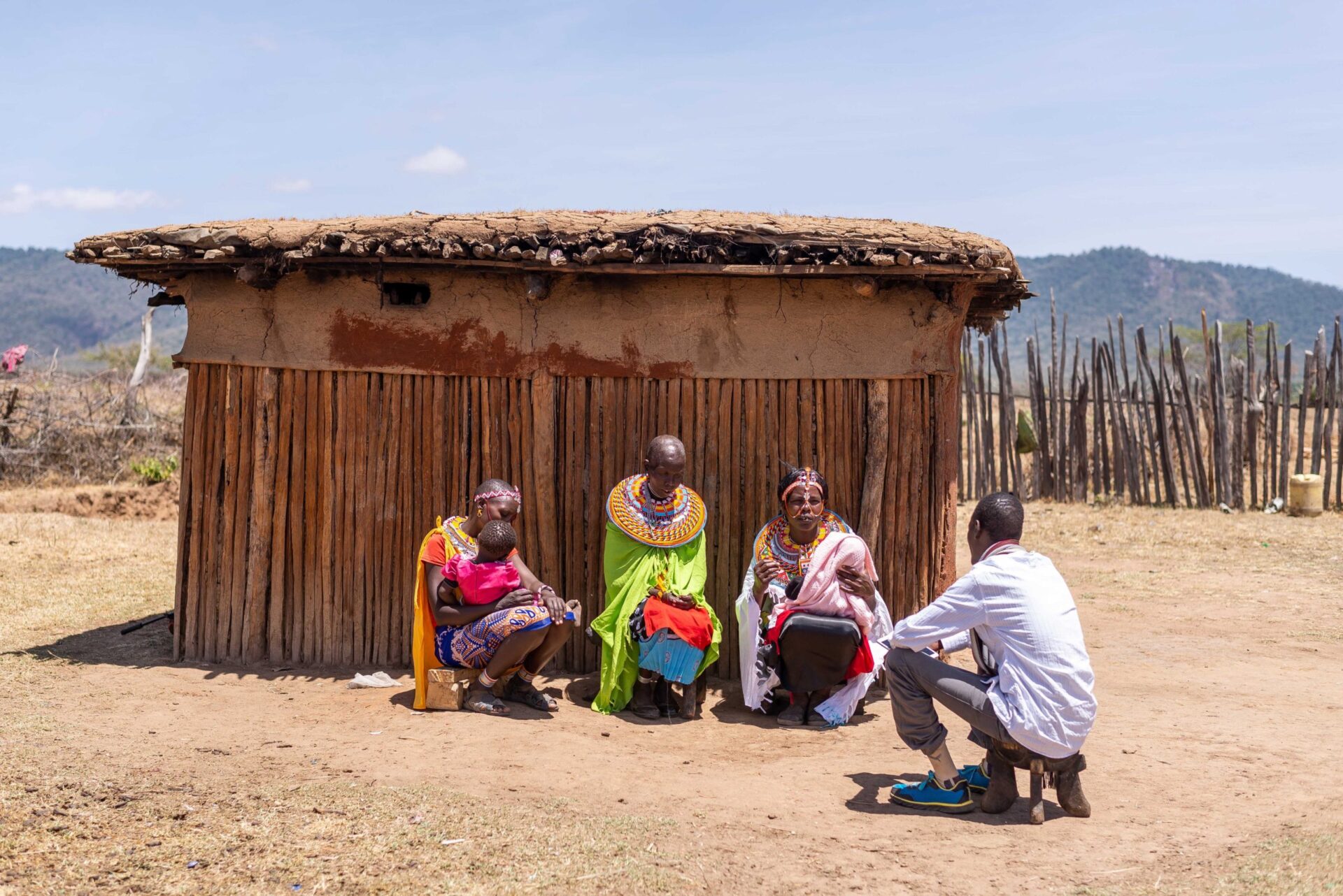 A women’s entrepreneurial group in Samburu, Kenya meets for bi-weekly coaching as part of their participation in the PROFIT Financial Graduation program. (BRAC/BOMA Project 2019)