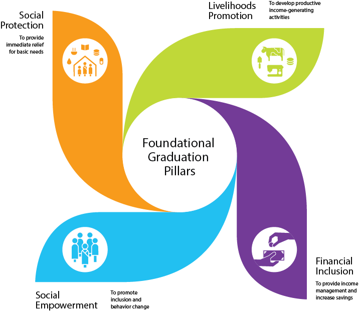 The four pillars of the Graduation approach.